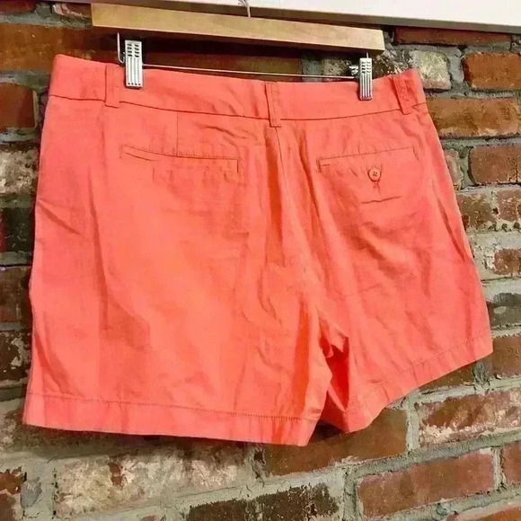 J Crew 100% Cotton Neon Orange Chino Shorts Size 12 - Picture 7 of 8